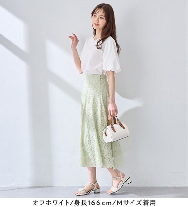 alotta（アロッタ）の「【接触冷感】パフ袖ハートネックブラウスＴシャツ（ブラウス）」｜詳細画像