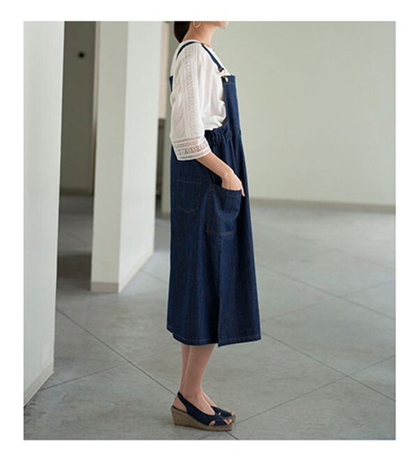BELLUNA（ベルーナ）の「大人のデニム素材サロペット（ジャンパースカート）」｜詳細画像