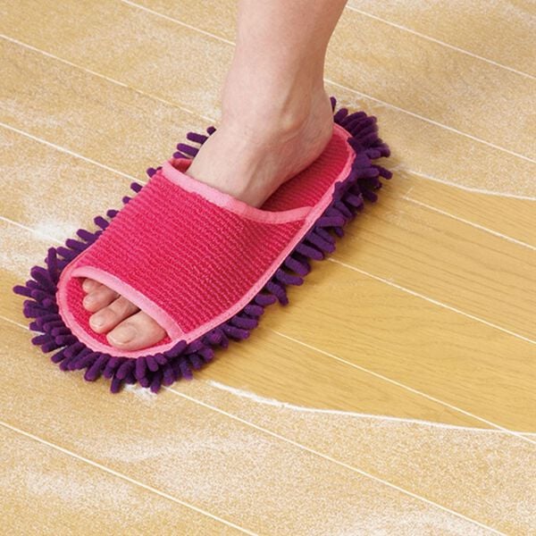 「マイクロファイバー履くモップ　２色組（掃除用品）」｜詳細画像