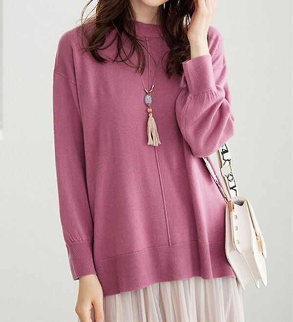 BELLUNA（ベルーナ）の「ふんわり袖カシミヤタッチプルオーバー（ニット・セーター）」｜詳細画像