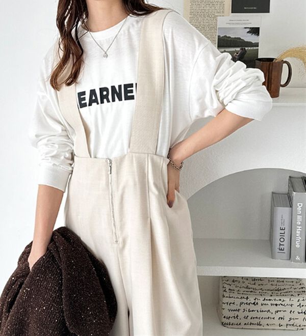 GeeRA（ジーラ）の「フロントジップハイウエストサロペット（オールインワン）」｜詳細画像