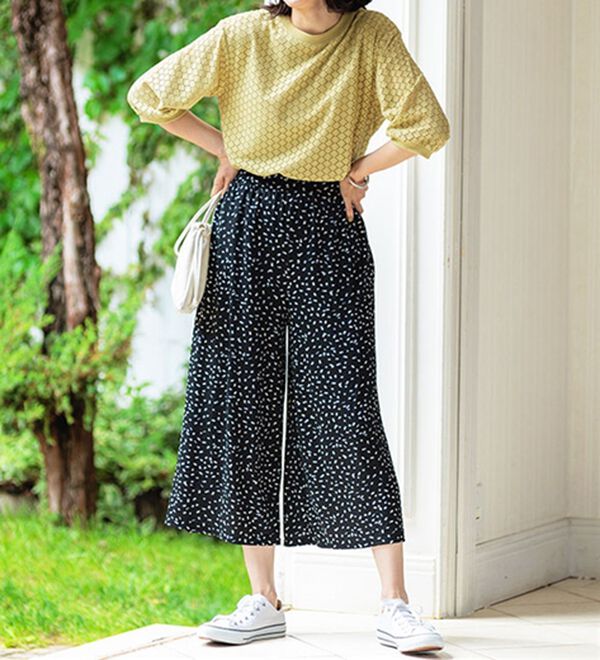 BELLUNA（ベルーナ）の「ヒンヤリ冷感イージーガウチョパンツ（ワイドパンツ・ガウチョ）」｜詳細画像