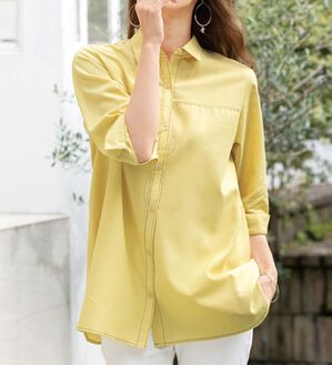 ルフラン（ルフラン）の「ステッチ使いフレンチリネン混シャツ（シャツ）」｜詳細画像