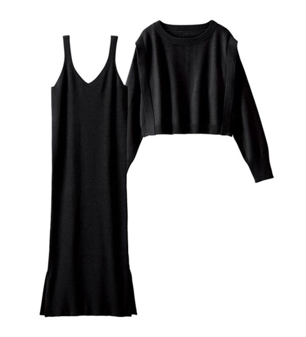 GeeRA（ジーラ）の「レイヤード２点セットワンピース（ニットワンピース）」｜詳細画像