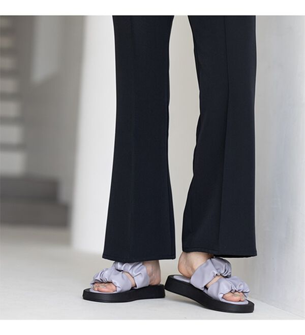 GeeRA（ジーラ）の「楽ちんストレッチ美ラインフレアーパンツ（フルレングスパンツ）」｜詳細画像