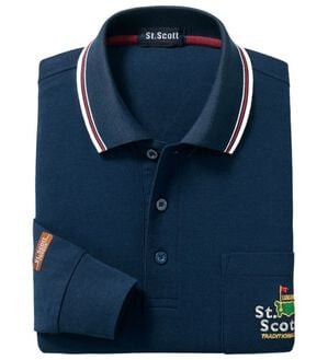 「新デザイン長袖ブランドポロシャツ（メンズポロシャツ）」｜ネイビー