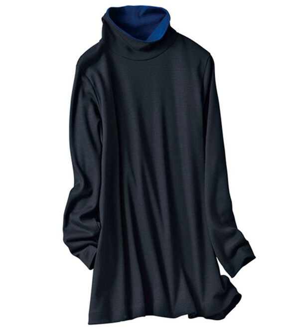 VINNO（ヴィノ）の「＜日本製＞シルキーウール１００％プルオーバー（カットソー）」｜ネイビー