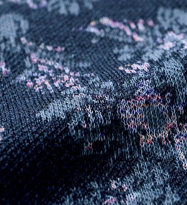 ルフラン（ルフラン）の「日本製　かすり花柄チュニック（ニット・セーター）」｜詳細画像