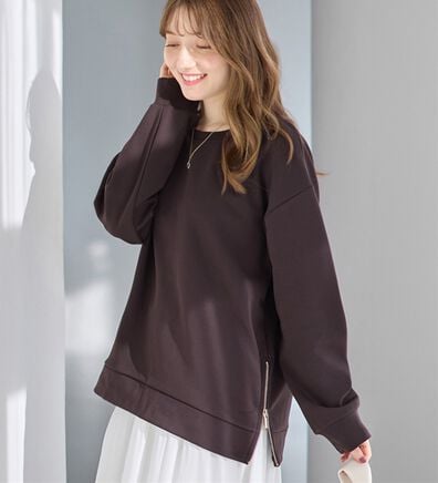 alotta（アロッタ）の「サイドジップあったか裏起毛プルオーバー（トレーナー・スウェット）」