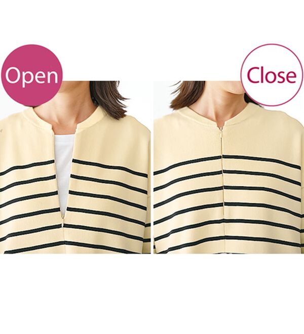 BELLUNA（ベルーナ）の「ハーフジップスポンディッシュニットプルオーバー（ニット・セーター）」｜詳細画像