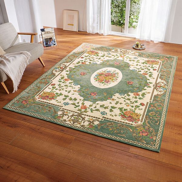 「可憐な花柄シェニールゴブラン織カーペット（カーペット）」｜詳細画像