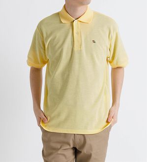 「＜アーノルド　パーマー＞ワンポイント刺しゅう鹿の子ポロシャツ（長袖・半袖）（メンズポロシャツ）」｜イエロー