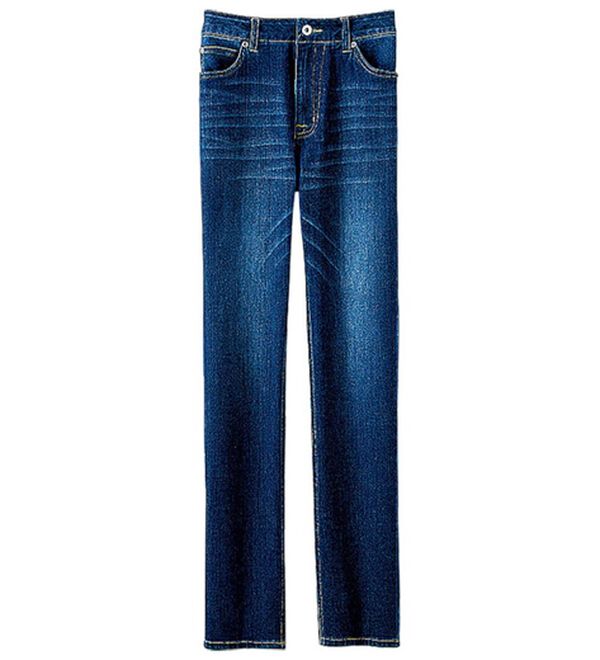 BELLUNA（ベルーナ）の「ヒンヤリ冷感！ライトオンスジーンズ　テーパード（テーパードパンツ）」｜インディゴ