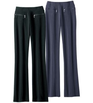 ルフラン（ルフラン）の「【２本組】ファスナーデザインストレッチパンツ（フルレングスパンツ）」｜2本組