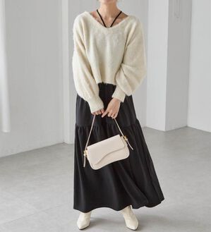 RANAN（ラナン）の「シャギーニット&times;キャミワンピースセット（その他ワンピース）」｜詳細画像