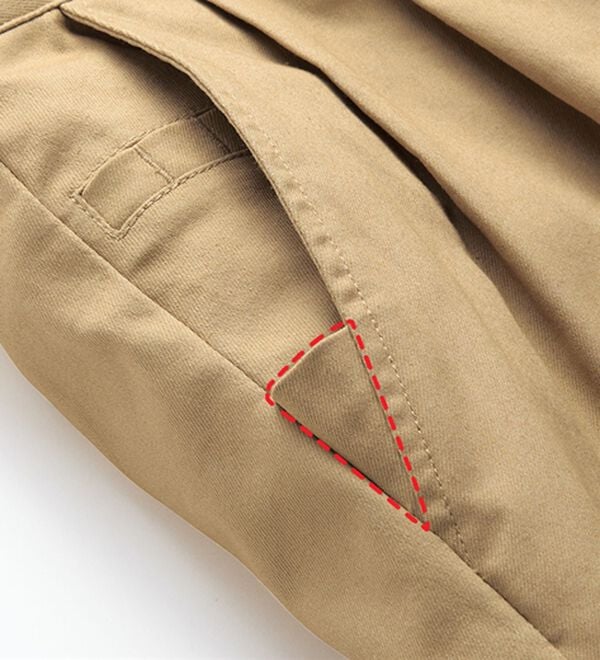 「＜トリコマイユゴルフ＞ゴルフ仕様のゆったりタックチノ（メンズフルレングスパンツ）」｜詳細画像