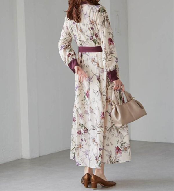 RANAN（ラナン）の「レトロフラワーシャツワンピース（プリントワンピース）」｜詳細画像