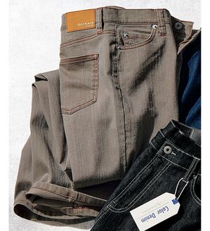 ルフラン（ルフラン）の「「垢抜け」カラーデニム（フルレングスパンツ）」｜モカ