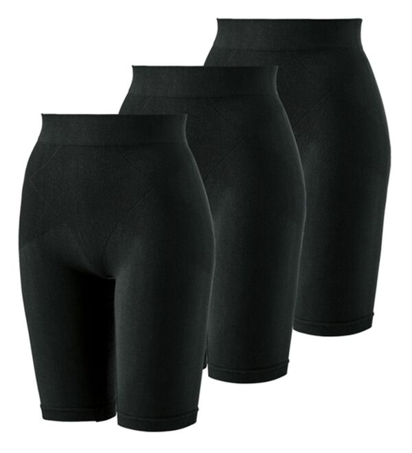 骨盤矯正ベルト コシラック 3分丈ガードル クリップ付き／ブラック (2L