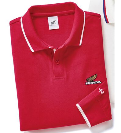 「＜ＨＯＮＤＡ＞ロゴ刺しゅう長袖鹿の子ポロシャツ（メンズポロシャツ）」