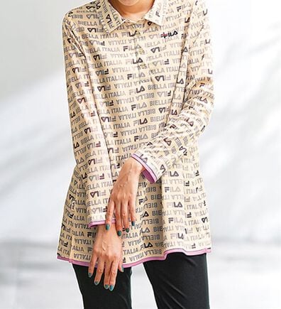 BELLUNA（ベルーナ）の「＜ＦＩＬＡ＞配色使いポロチュニック（チュニック）」