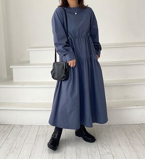 BELLUNA（ベルーナ）の「ウエストギャザーゆったりワンピース（その他ワンピース）」｜詳細画像