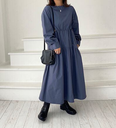 BELLUNA（ベルーナ）の「ウエストギャザーゆったりワンピース（その他ワンピース）」