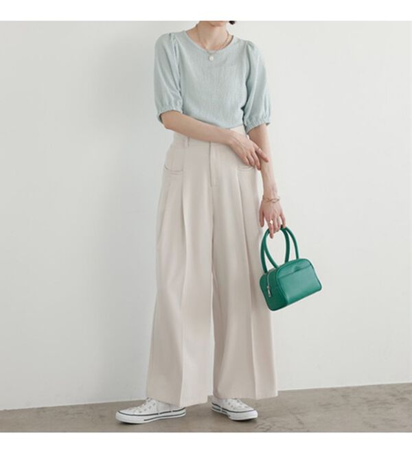 GeeRA（ジーラ）の「バルーンスリーブジャカードカットソー（カットソー）」｜詳細画像