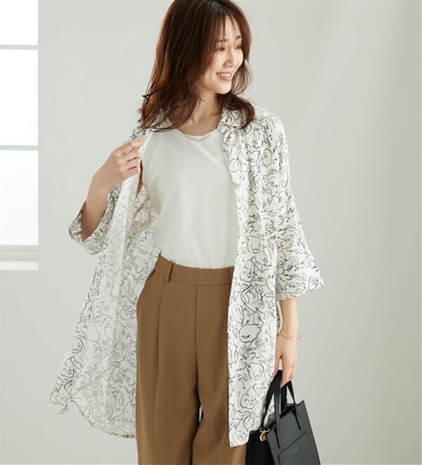 「【接触冷感】レーヨン素材ブザム切替ワンピース（その他ワンピース）」｜詳細画像