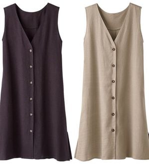 BELLUNA（ベルーナ）の「【２枚組】涼やかリネン混チュニックベスト（チュニック）」｜詳細画像