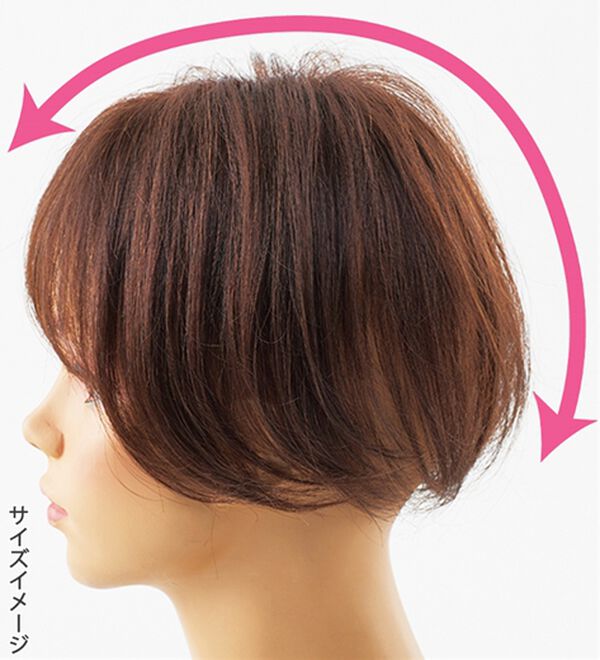 「人毛１００％毛足長め手植えウィッグ改良版（ウィッグ・ヘアピース・エクステ）」｜詳細画像