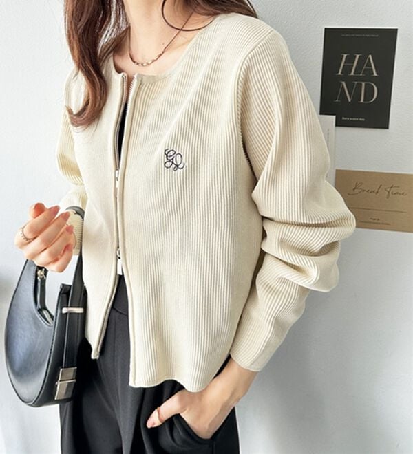 ダブルジップニットカーディガン - ベルーナ【公式】