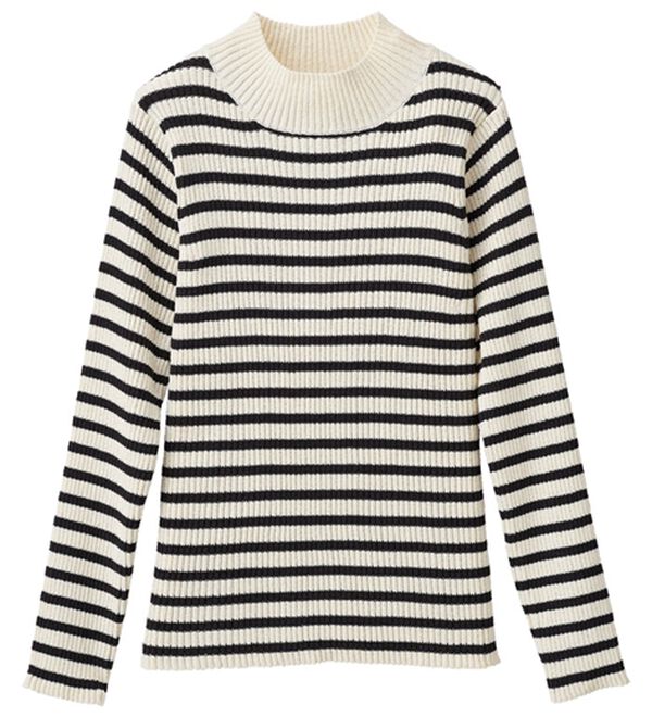 RANAN（ラナン）の「もちもちリブパイピングハイネックニット（ニット・セーター）」｜詳細画像