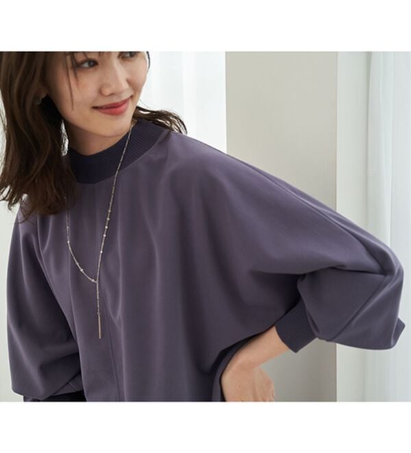 BELLUNA（ベルーナ）の「Ｔシャツ感覚なのにきちんとブラウス見え！カットジョーゼットプルオーバー（ブラウス）」｜詳細画像