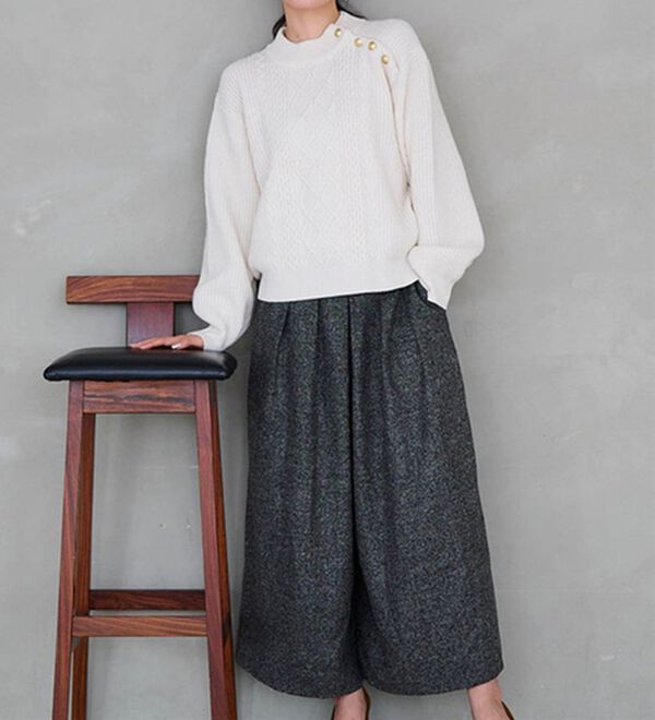 RANAN（ラナン）の「メタルボタンケーブルニット（ニット・セーター）」｜詳細画像