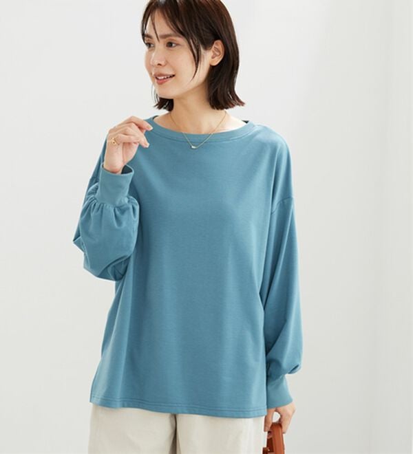 BELLUNA（ベルーナ）の「ロンＴ以上、スウェット未満！ゆったり抜け感プルオーバー（カットソー）」｜詳細画像