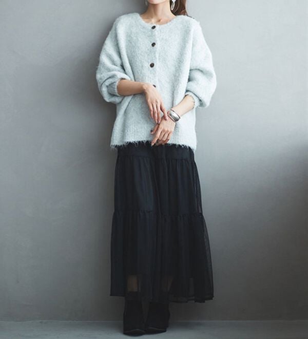 RANAN（ラナン）の「チュールティアードスカート（ロングスカート）」｜詳細画像