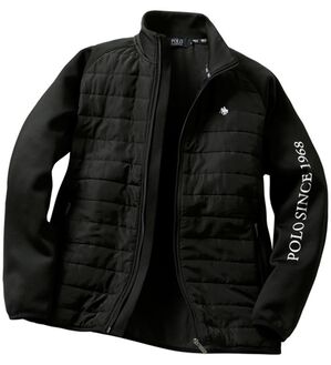 「＜ポロ・ビーシーエス＞キルト切替アクティブジャケット（メンズジャケット）」｜ブラック