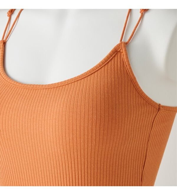 YU'NOW（ユナウ）の「カップ付クロップドバッククロスキャミソール（ブラトップ・カップ付きインナー）」｜詳細画像