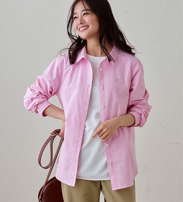 BELLUNA（ベルーナ）の「【ＰＯＬＯ　ＢＣＳ】オックス素材刺しゅうシャツ（シャツ）」｜詳細画像