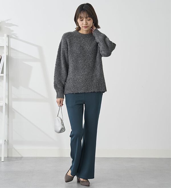 BELLUNA（ベルーナ）の「【裏起毛有無】ジャストフィットらくらくパンツ（フルレングスパンツ）」｜詳細画像