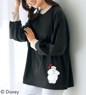 BELLUNA（ベルーナ）の「＜Ｄｉｓｎｅｙ＞リブ配色ゆったりトレーナー（トレーナー・スウェット）」｜ベイマックス(黒)