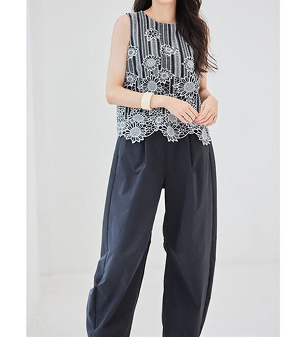 RANAN（ラナン）の「ひんやり！レース使いプルオーバー（ブラウス）」｜詳細画像