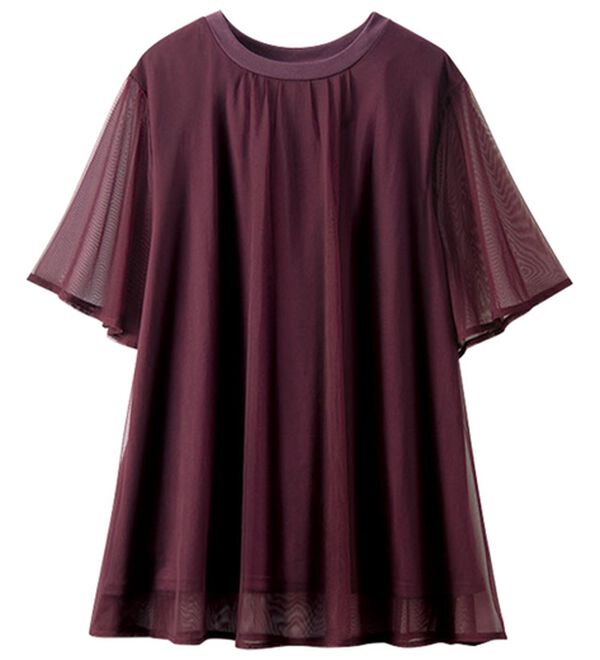 BELLUNA（ベルーナ）の「ふわり涼やか！チュール重ねチュニック（チュニック）」｜詳細画像