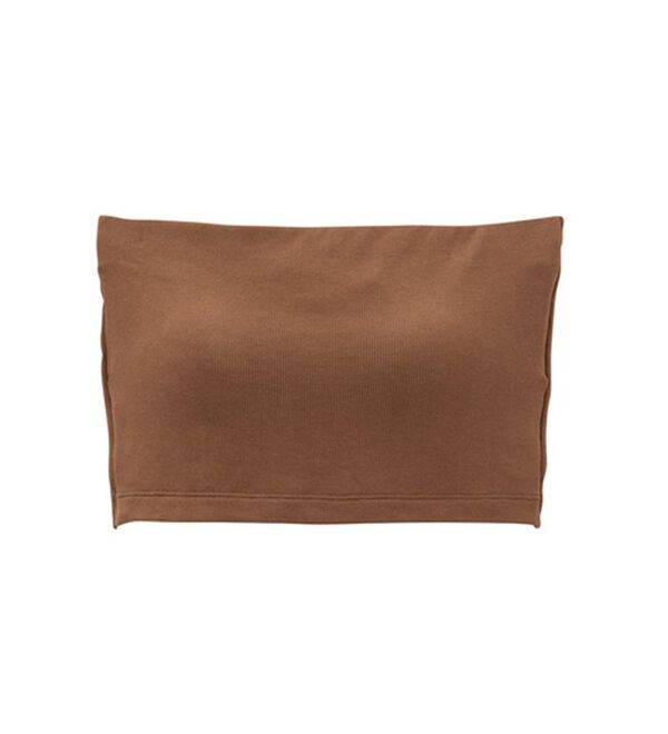 YU'NOW（ユナウ）の「カジュアルリブチューブブラ（ブラジャー）」｜ブラウン