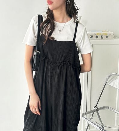 GeeRA（ジーラ）の「フリルデザインサロペット（オールインワン）」