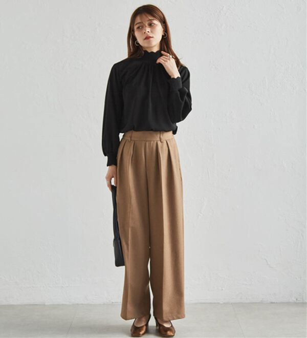 RANAN（ラナン）の「スカラップリブニット使いブラウス（ブラウス）」｜詳細画像