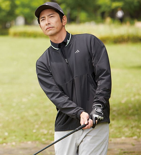 「＜アディゼロ＞はっ水軽量ファブリックミックスジャケット（メンズジャケット）」｜詳細画像