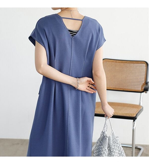 GeeRA（ジーラ）の「バイカラーステッチバックオープンワンピース（その他ワンピース）」｜詳細画像