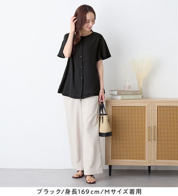 Viola e Viola（ヴィオラ エ ヴィオラ）の「さらさらＥＡＳＹ　Ａラインブラウス（チュニック）」｜詳細画像